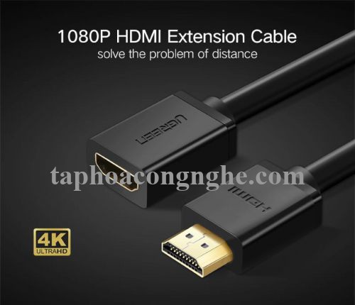 Ugreen 10145 3M màu Đen Cáp tín hiệu HDMI nối dài hỗ trợ 4K x 2K HD107 30010145